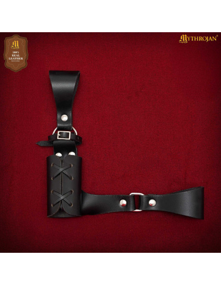 Piccolo portacintura in pelle nera...