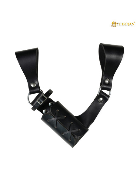 Piccolo portacintura in pelle nera...