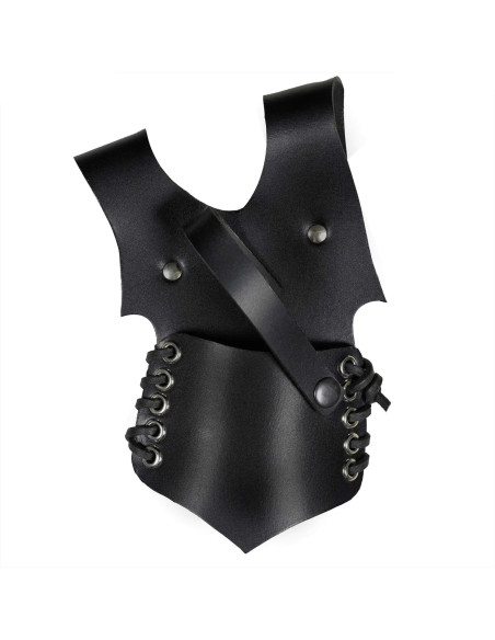 Tahalí medieval in cuoio nero modello...