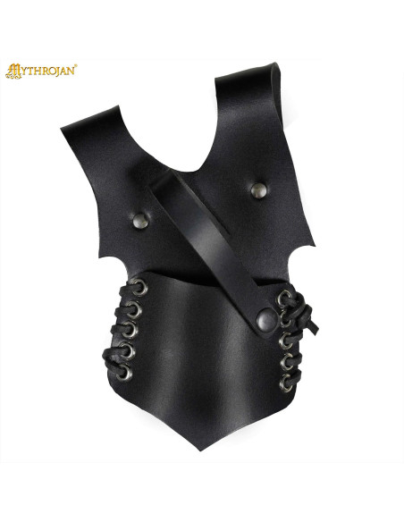 Tahalí medieval in cuoio nero modello...