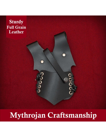 Tahalí medieval in cuoio nero modello...