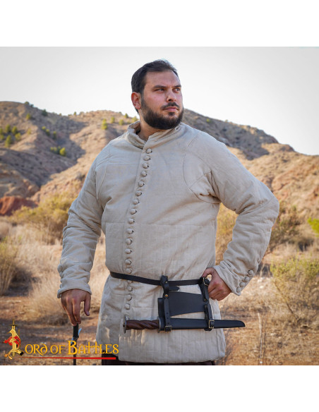 Tahalí medieval regolabile in pelle,...