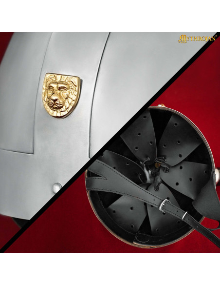 Casco vichingo con corna e piastra di...