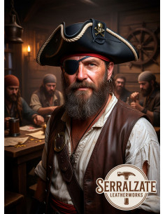 Cappello pirata artigianale del Capitano Jack