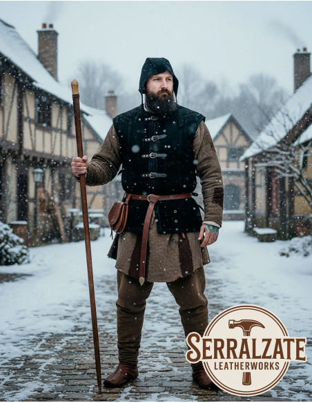 Capelina medievale in pelle modello...