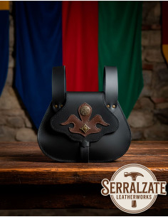 Borsa medievale in pelle modello Catalina, nero 2