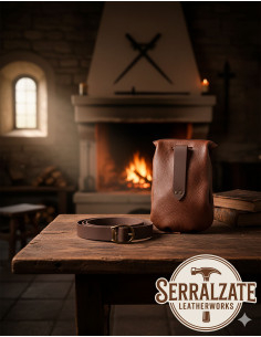 Borsa medievale guerriera celtica con cintura - Marrone 2