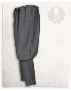 Pantaloni medievali modello Ketill grigi, motivo spiga 2