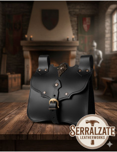 Borsa medievale per cintura Ferocia - Nera