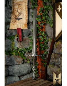 Spada Imperiale corta finitura acciaio per LARP (102 cm.)