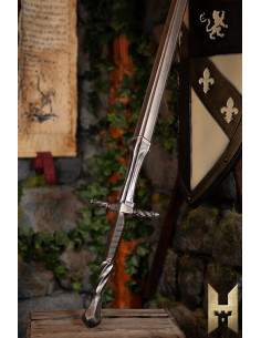 Spada Imperiale lunga finitura acciaio per LARP (120 cm.)