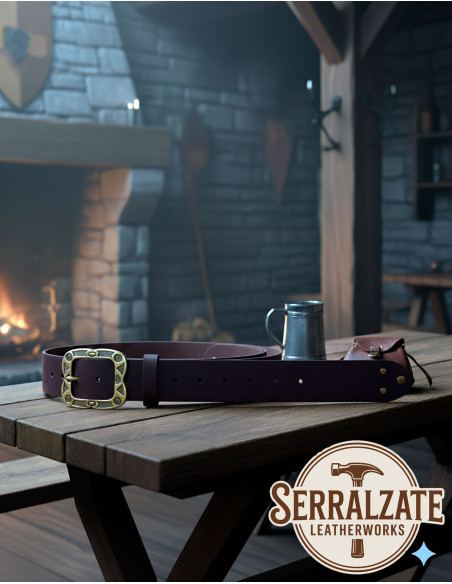 Cintura medieval in pelle modello...