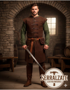 Túnica medieval Baldomero - Marrone 2