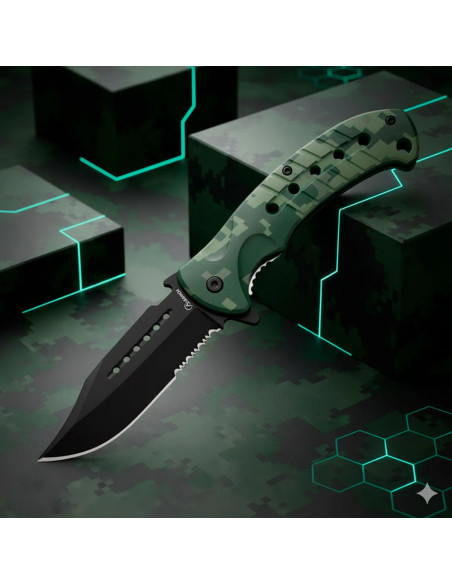 Coltello tattico Albainox Camo pixel...