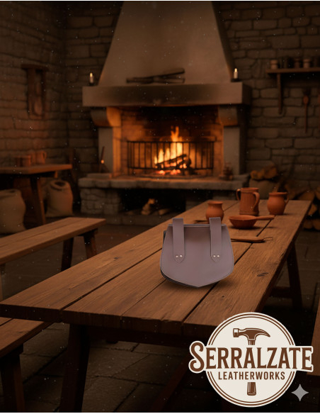 Borsa medievale in pelle squame di...