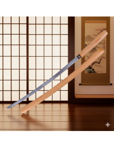 Shirasaya decorativa, lama in acciaio con finitura...