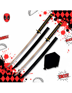 Set 2 katane con fondina per schiena di Deadpool, Marvel 2