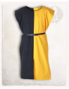 Tabardo medievale modello Ignaz, nero-giallo