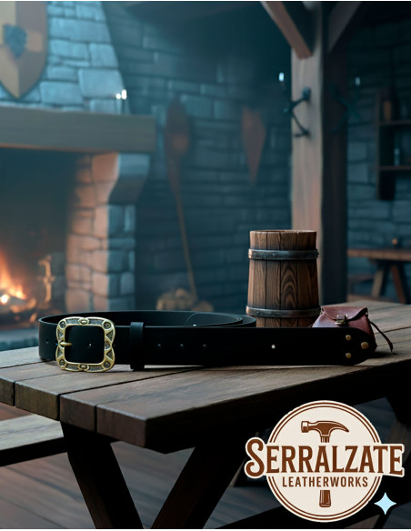 Cintura medieval in pelle modello...
