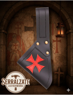 Tahalí medieval in cuoio per spade modello Crociato,...
