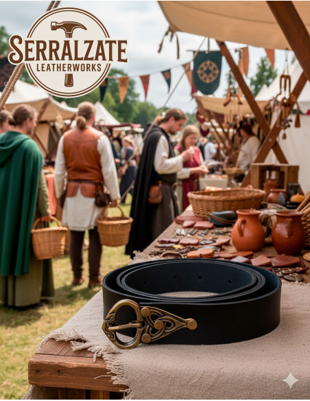 Cintura Celtica nodo Perenne in nero