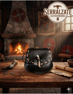 Borsa vichinga con corno di Gjallarhorn per cintura,...