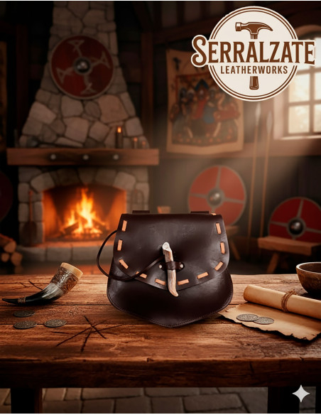 Borsa vichinga con corno di...