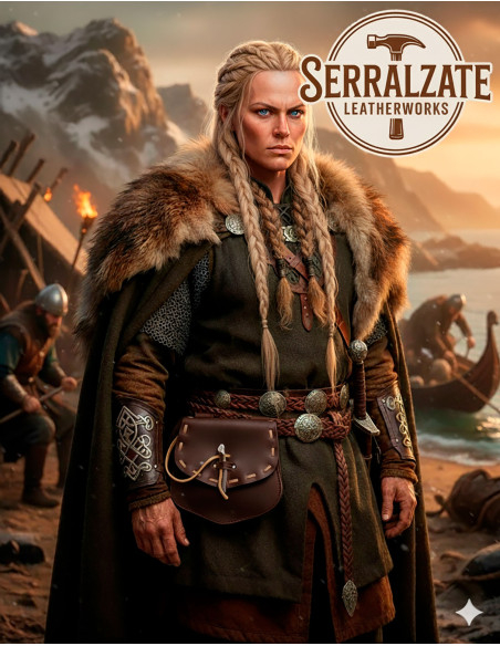 Borsa vichinga con corno di...