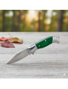 Coltello Albainox mini con rivetta in acciaio, colore verde