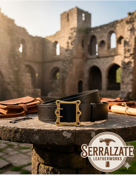 Cintura medievale larga Ivo - Nero