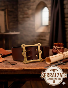 Cintura medievale larga Ivo - Marrone scuro