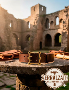 Cintura medievale larga Ivo - Marrone scuro 2