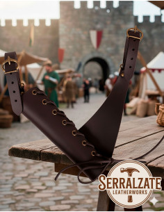 Tahalì porta spade Badulf regolabile - Marrone scuro