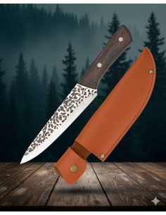 Coltello sportivo Albainox, finitura martellata (30 cm.)