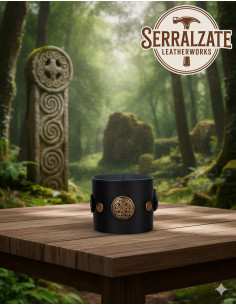 Bracciale con nodi celtici regolabile, 1 pezzo. Nero