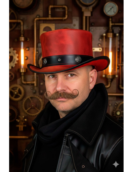 Cappello a cilindro Samedi - Rosso