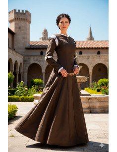 Vestito medievale Mérida - Marrone 2