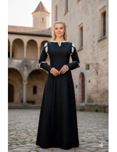 Vestito medievale Mérida - Nero 2