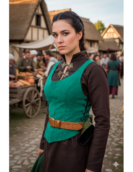 Corpetto medievale in pelle modello...