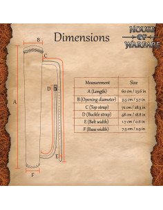 Faretra medievale in cuoio per schiena, colore marrone 2