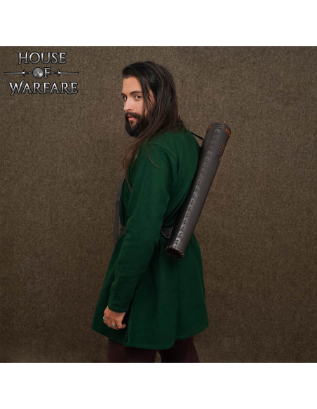 Faretra medievale in cuoio per...