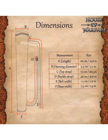 Carcaccio medievale in pelle per...