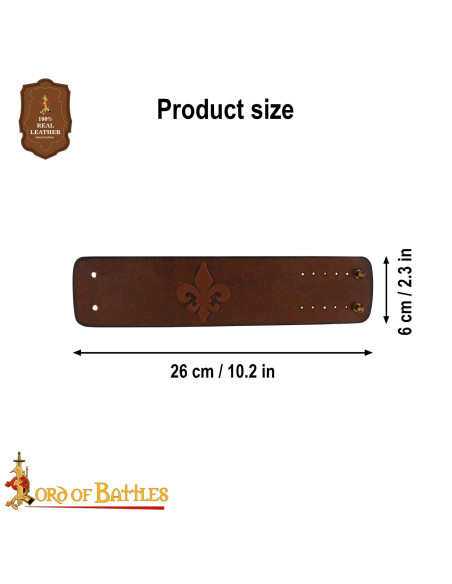 Bracciale medievale in pelle con...