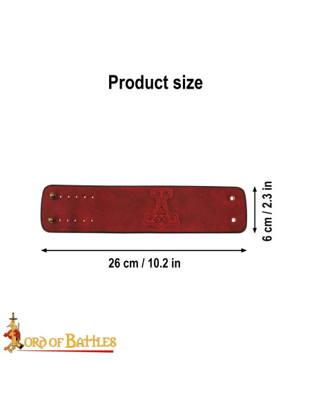 Bracciale medievale in pelle con...