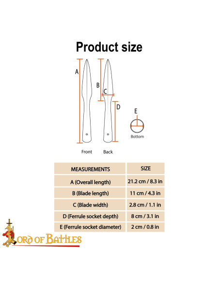 Punta di lancia medievale in acciaio...