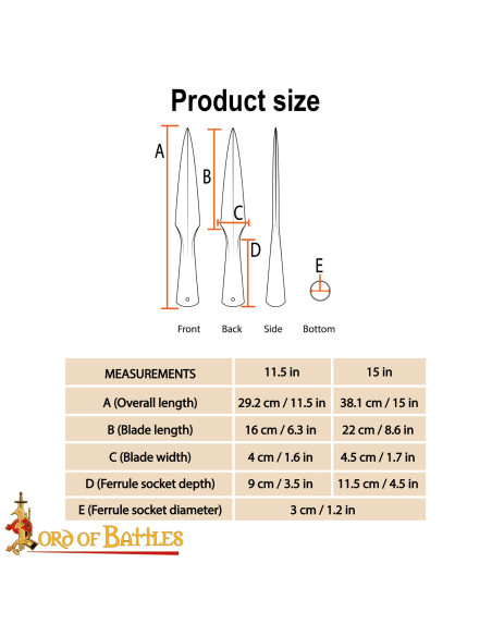 Punta di lancia medievale in acciaio...