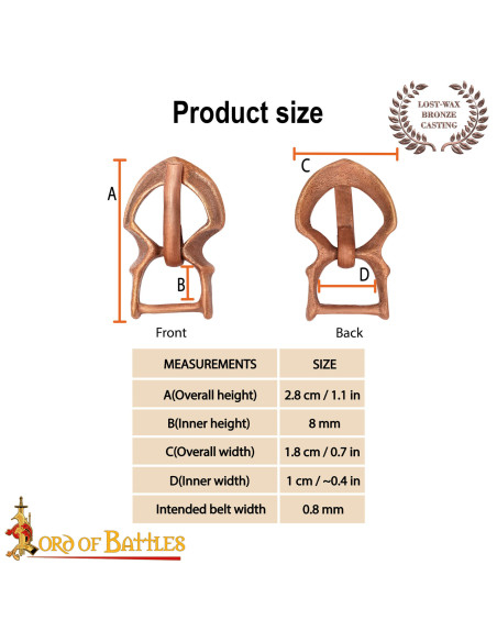 Fibbia medievale piccola in ottone...