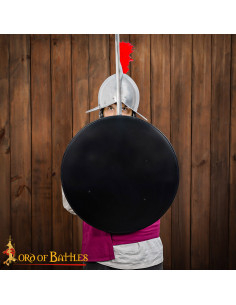 Scudo medieval rotondo di colore nero personalizzabile,...