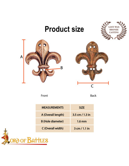 Set di 3 ornamenti medievali con...