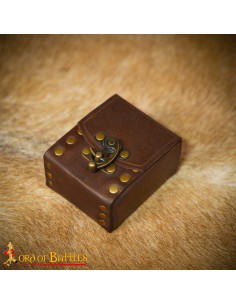 Piccolo borsa in pelle per cintura, colore marrone